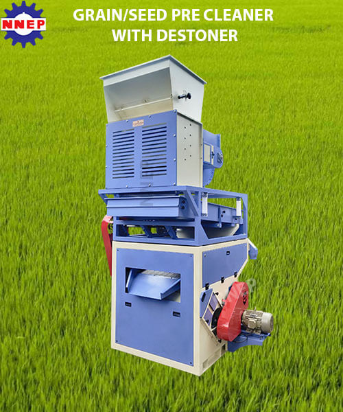 Grain pre cleaner with destoner